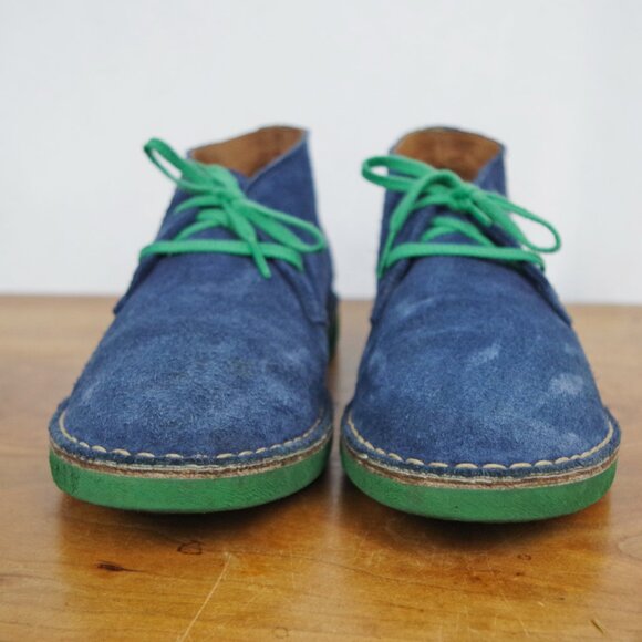 Italian Made Blue Suede Chukka Ankle Boots EU 41 US 8 main image 5